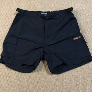 REI Black Cargo Belted Nylon Hiking Shorts Women’s sz 10 Tactical UPF 50+